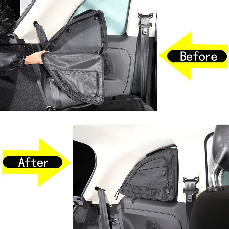 Caja de almacenamiento para maletero Fiat 500 2007-2024 Tela Oxford Negra