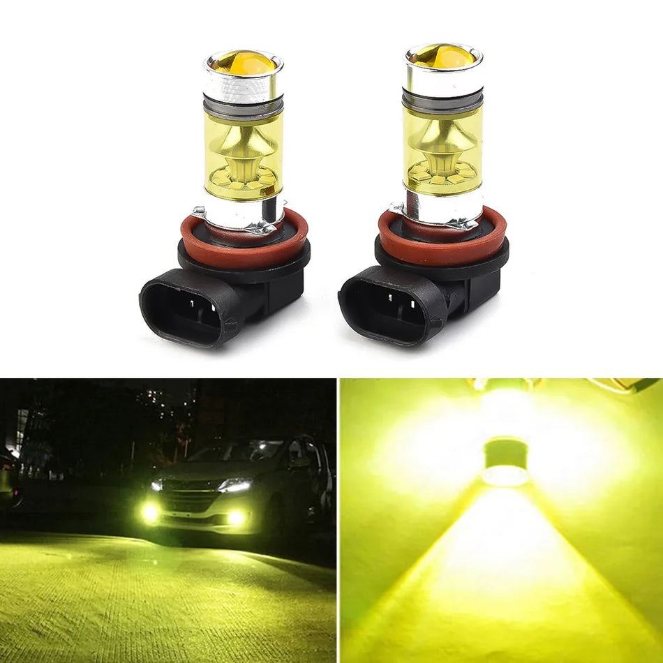 Nightkist Lampadine Fendinebbia per Auto H11 H8, 4300K Giallo, 1500LM, 100W
