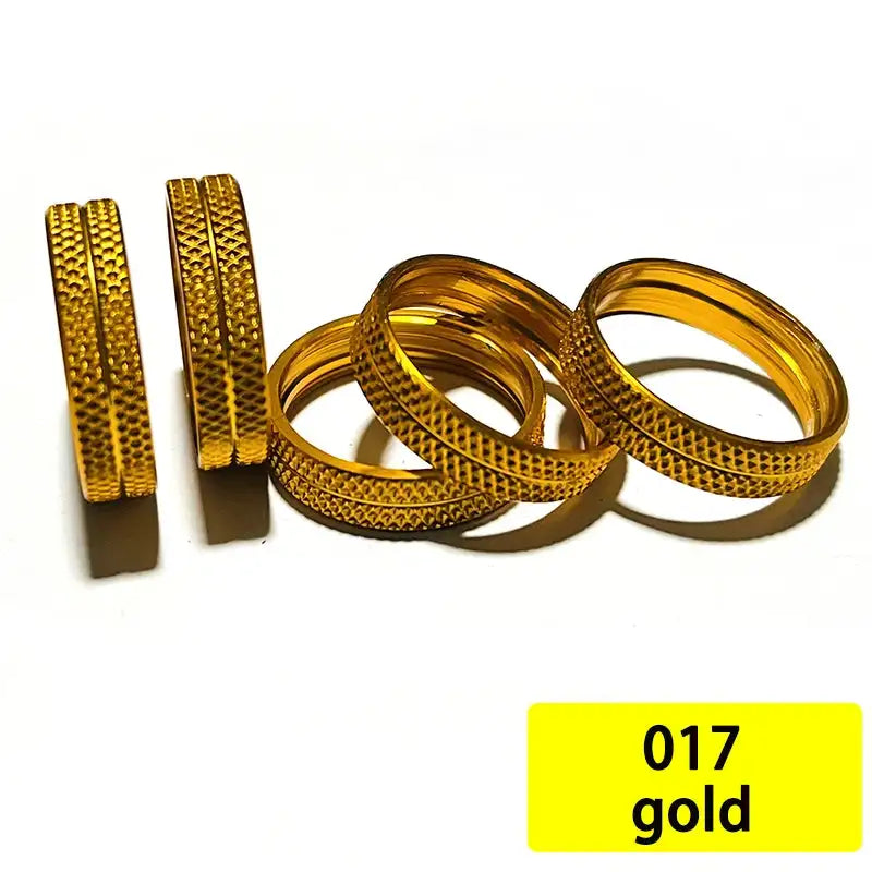 TN81 Reel Seat Ring DIY Repair Aluminum trim ring 5pcs Nut Trim Ring Fishing Rod Winding Check Component Rod Building Accessory 017 gold