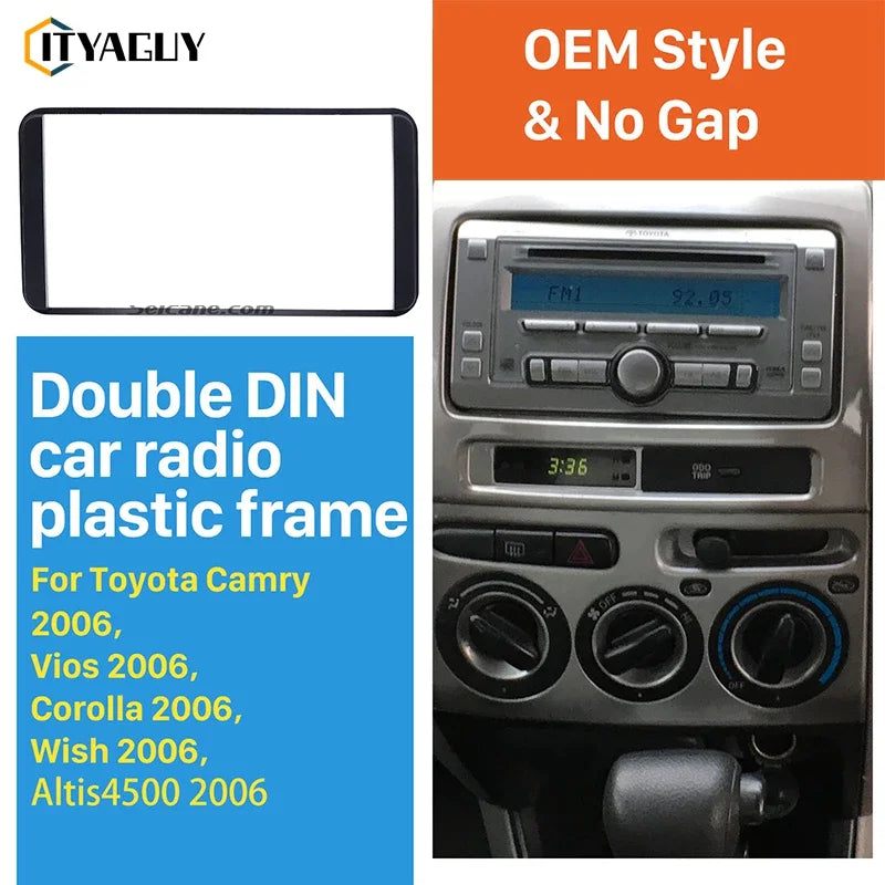 Zestaw wykończeniowy panelu dla Toyoty Camry 2006, instalacja radia 2-Din, rama osłony audio