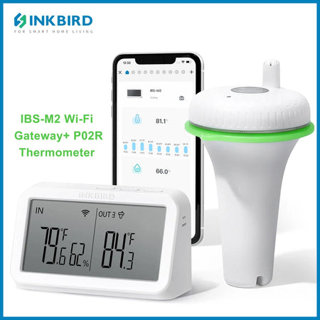 InkBird IBS-M2 Pool Thermometer &ndash; WiFi Gateway 300 Ft Range AU Version / CHINA