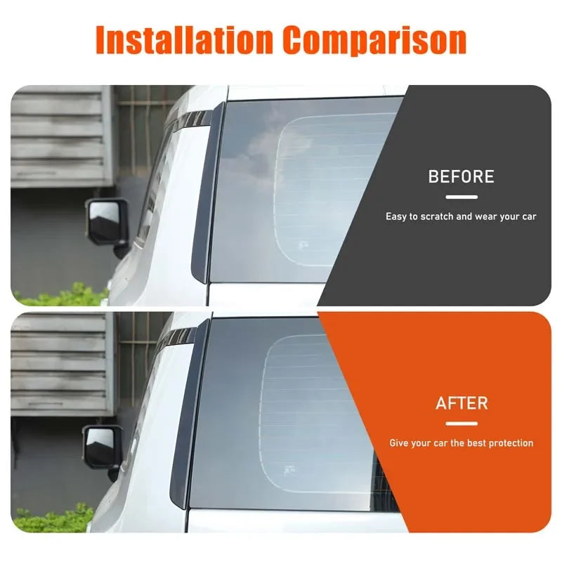 ABS черная наклейка на стекло задней двери для Toyota Prado LC250