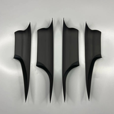 Interior Door Handle Covers Black Carbon Style for BMW 7 Series F01 F02 by InterCyprus Trading Ltd