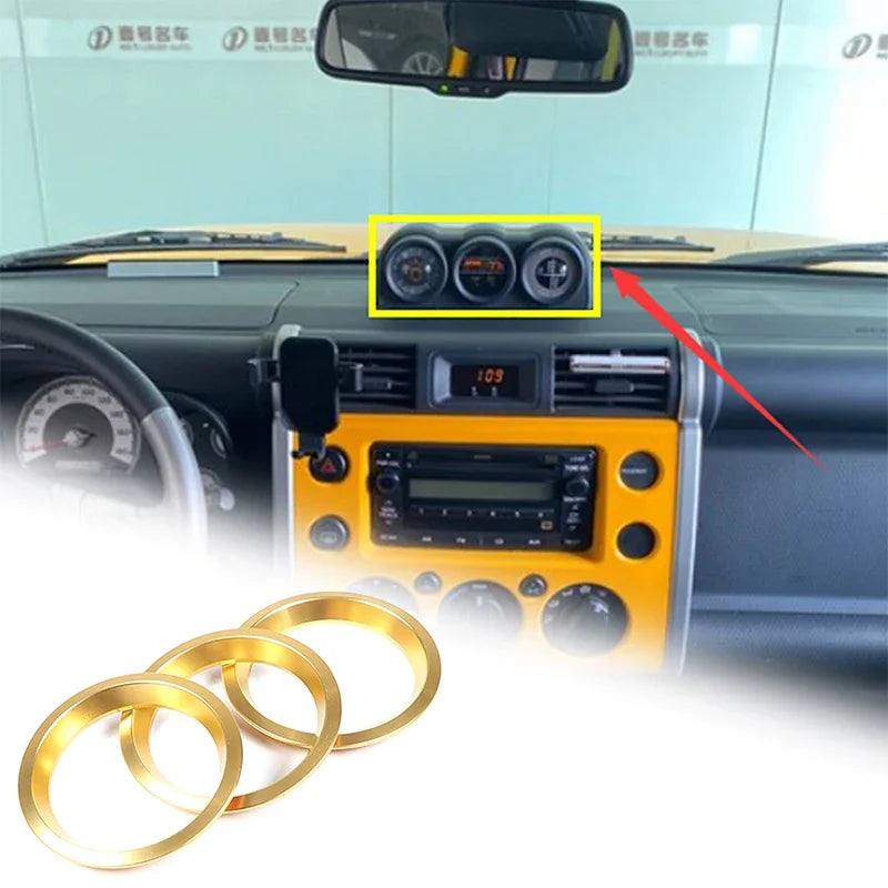 Anello interno in lega per cornice cruscotto bussola per Toyota FJ Cruiser