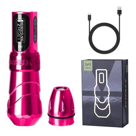 YILONG MAX Tattoo Machine Cartridge Pen &ndash; 2400mAh Battery glossy rose red