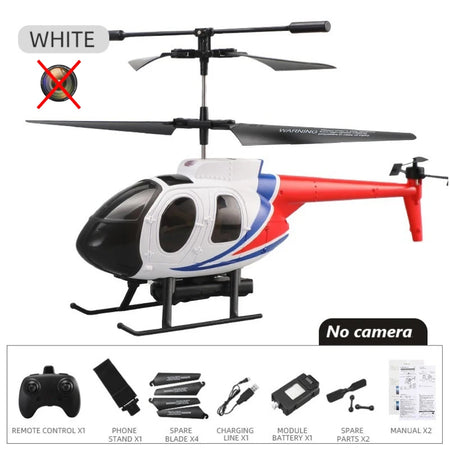 6Ch RC Helicopter &ndash; 4K Aerial Photography White NO Camera