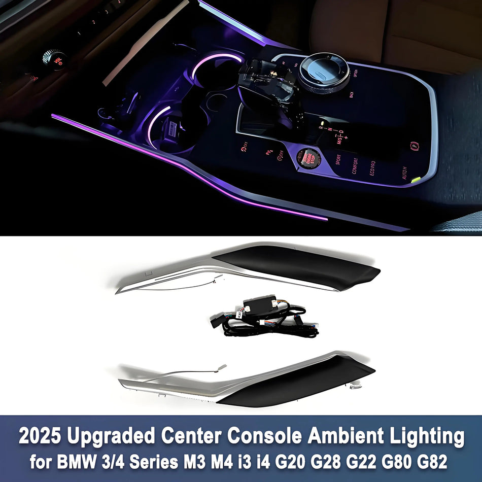 Listwy oświetleniowe ambient w konsoli centralnej BMW dla G20/G22/G80/G82 M3/M4, 11 kolorów, ABS