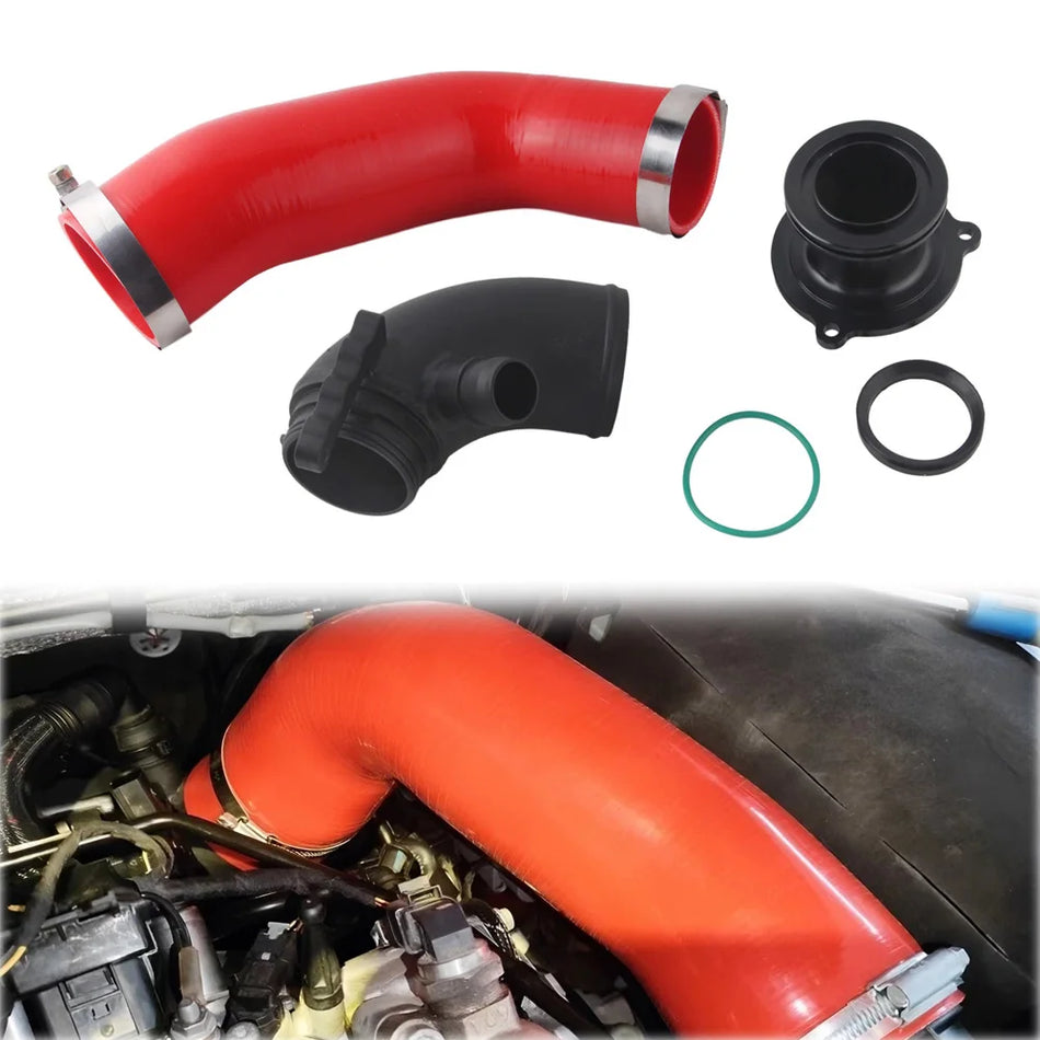 Zestaw silikonowych węży dolotowych z kolankiem do VW Golf MK7 R i Audi 2015+