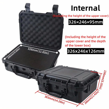 Waterproof Hard Carry Case Tool Box &ndash; Shockproof Organizer 363x290x136mm