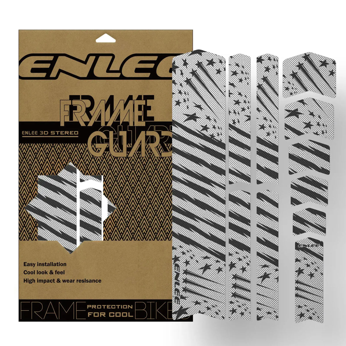 Enli Full Set 3D 3M Bicycle Frame Protective Film Wear resistant and Leave No Trace Mountain Bike Frame Protective Film by InterCyprus Trading Ltd