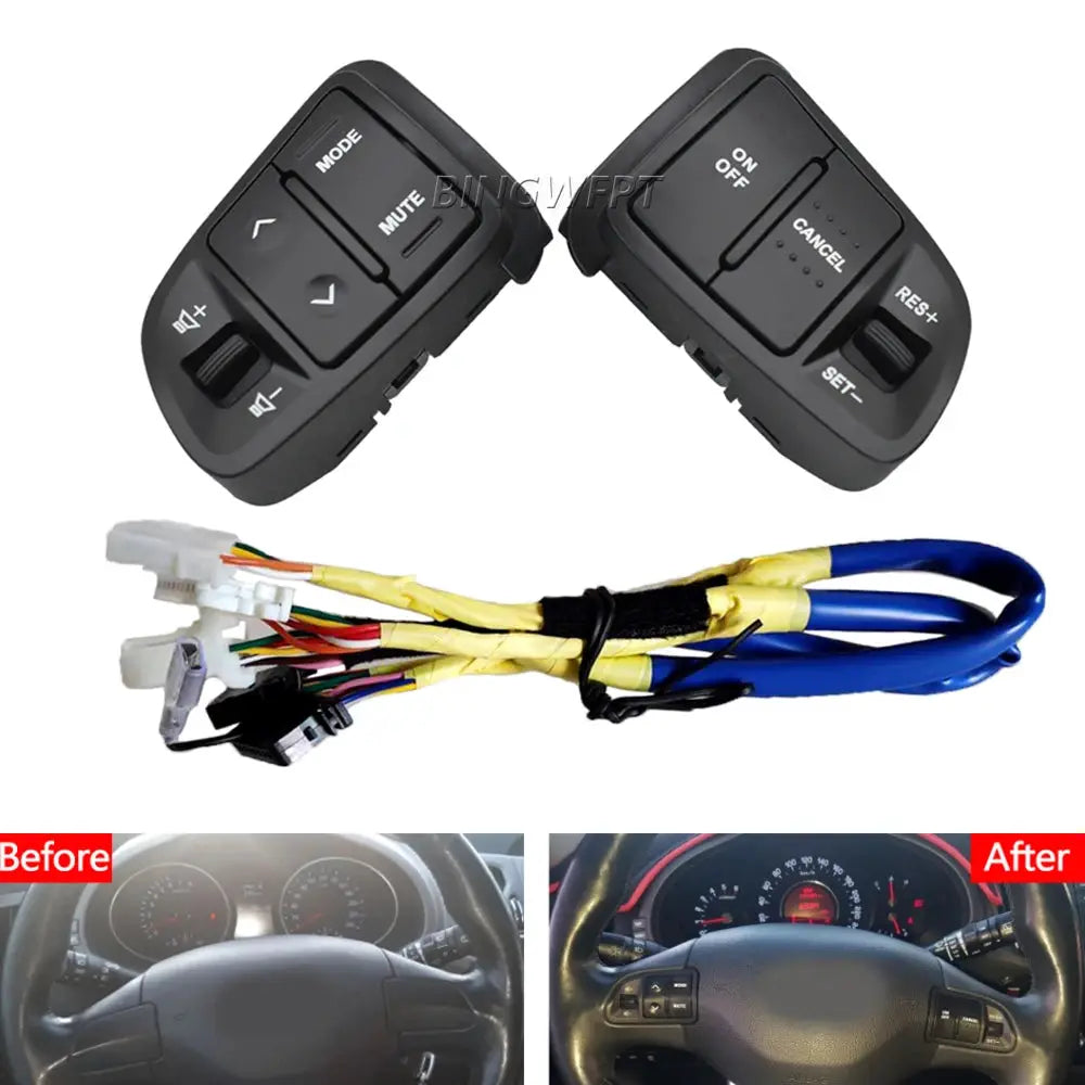 Multifunction Steering Wheel Audio Cruise Control Buttons For KIA Sportage 2011-2016(except 2015) With Backlight Bluetooth Wire by InterCyprus Trading Ltd