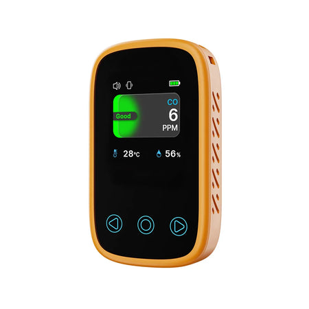 Mini 3 In 1 Air Quality Tester - LCD CO Temp HUMI Meter Orange