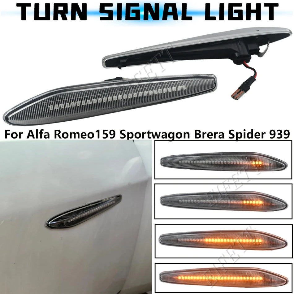 Feux de position clignotants dynamiques LED pour Alfa Romeo 159 939 Brera