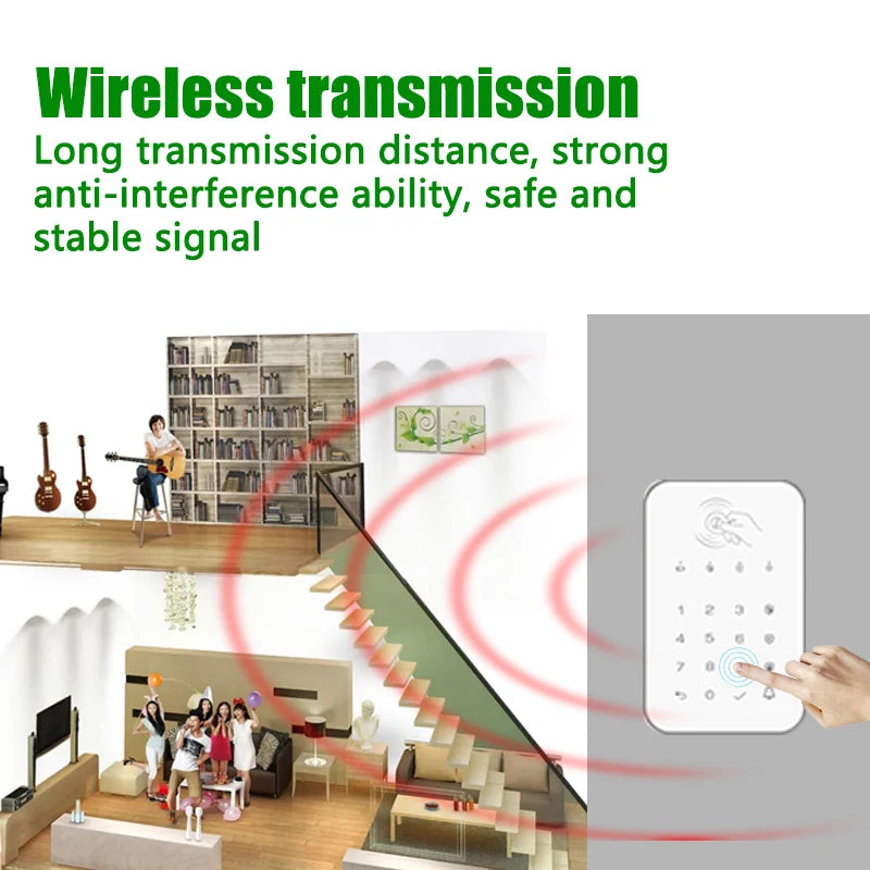 Wireless 433Mhz Touch Keyboard Lock - RFID Arm Or Disarm