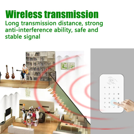 Wireless 433Mhz Touch Keyboard Lock - RFID Arm Or Disarm
