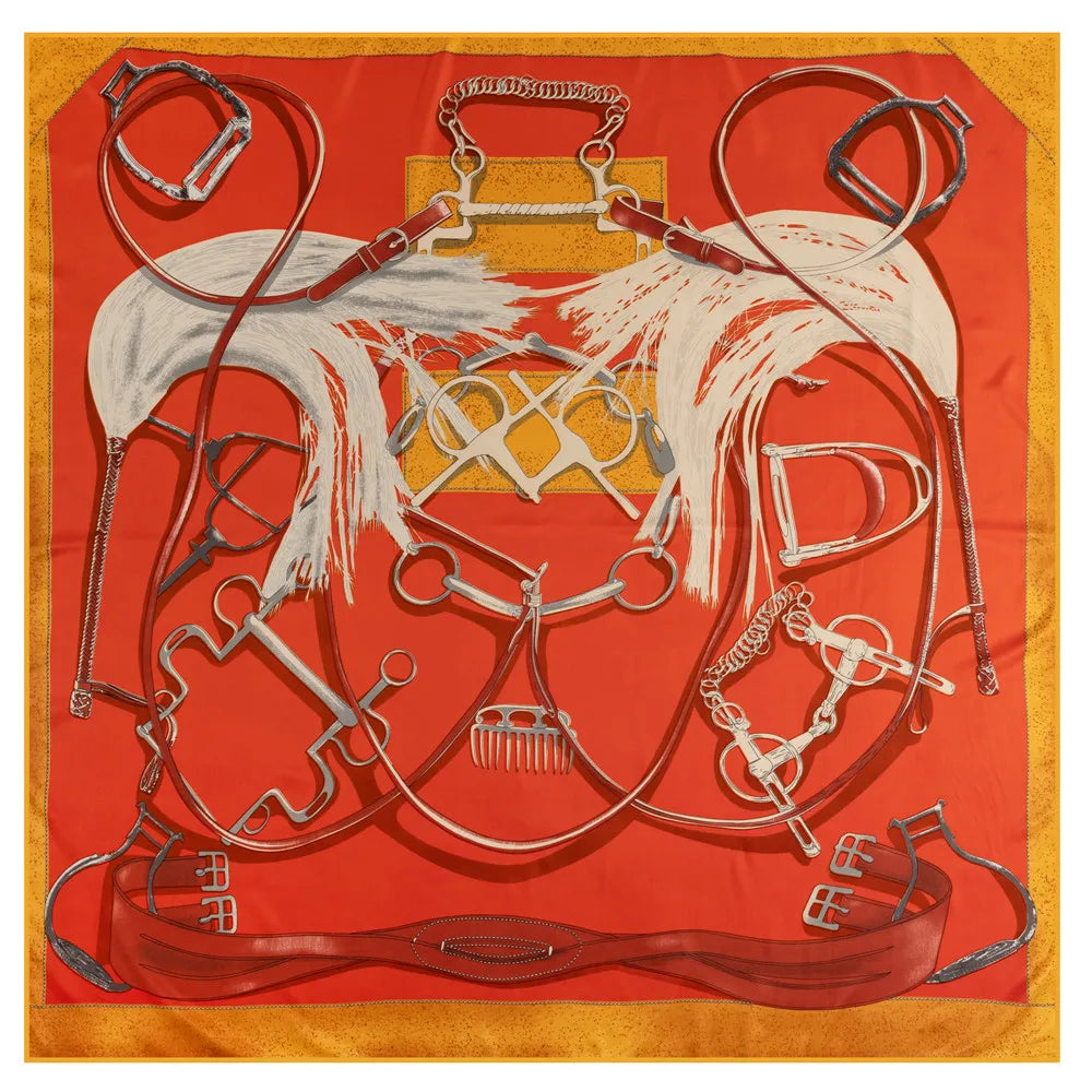 POBING Silk Scarf &ndash; Luxurious Back Garden Print