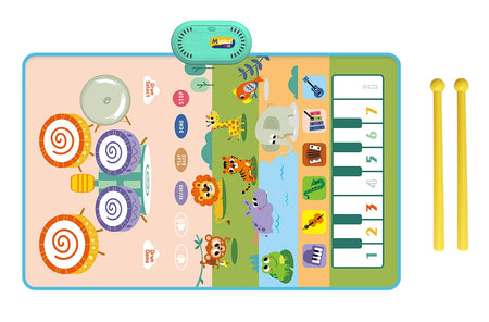 80x50cm Music Play Mat &ndash; Interactive Learning with 6 Instrument Sounds D 80x50cm