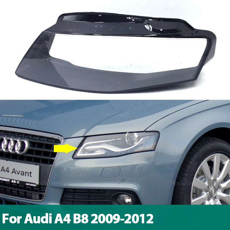 Cubierta de faro con carcasa frontal transparente para Audi A4 B8 2009-2012