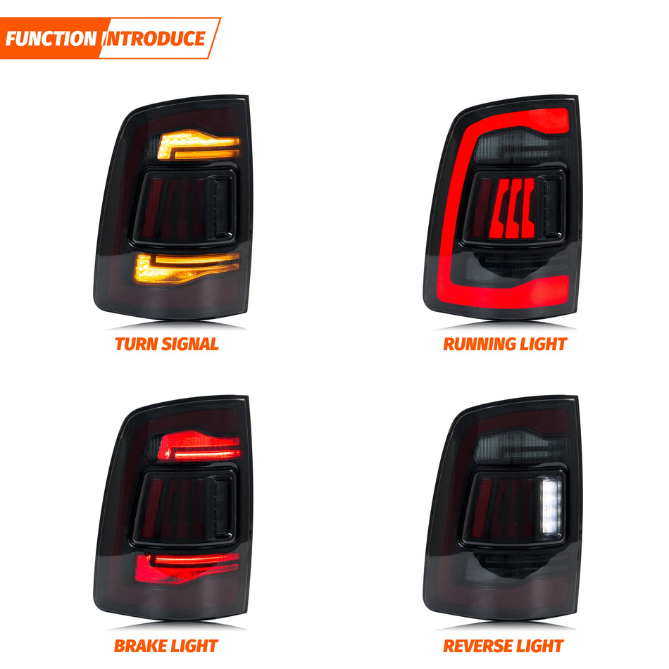 Xunder LED tylne światła do Dodge Ram 1500 2500 3500 2008 2018 4. generacji dynamiczne animowane sekwencyjne lampy kierunkowskazów