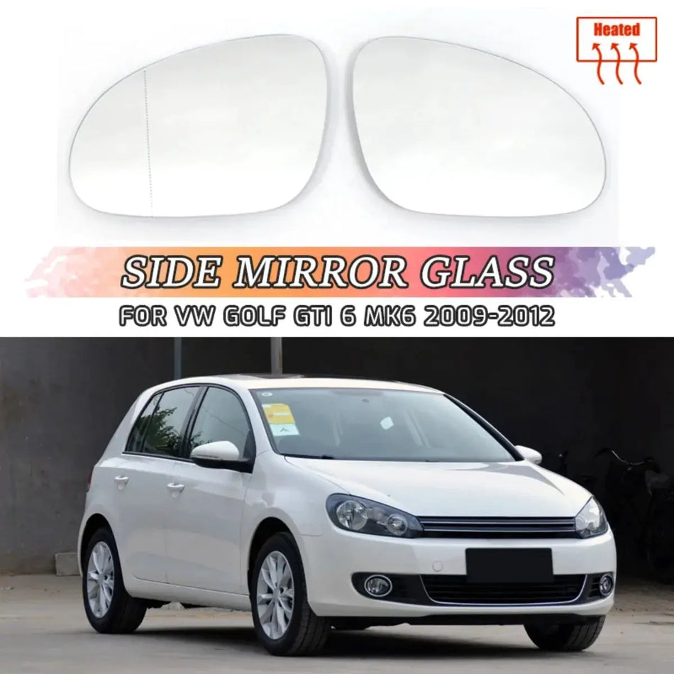 Heated Wide Angle Side Mirror Glass For VW Golf GTI MK6 2009-2012 by InterCyprus Trading Ltd