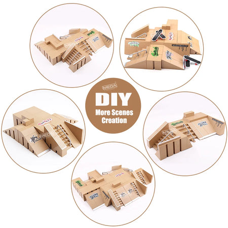 MEOACE Finger Skateboard Ramp Set &ndash; Fun Mini Skatepark Kit