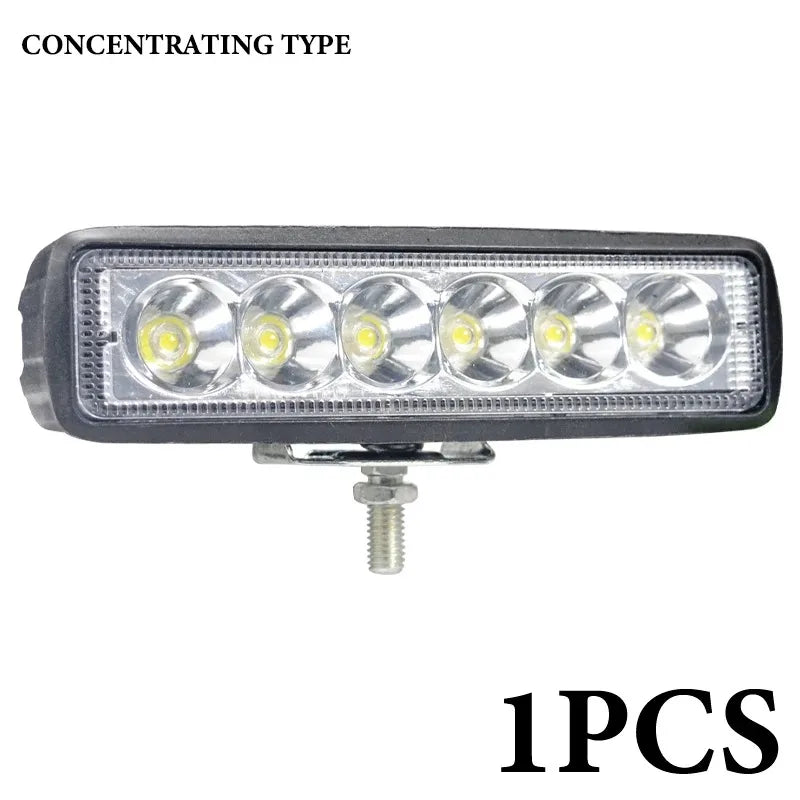 Kevanly 6LED Work Light Bar &ndash; Super Bright 6000K LED Spotlight 1pcs