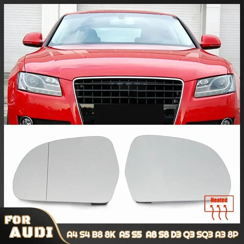 Kairysis ir dešinysis veidrodžio stiklas A4 S4 B8 8K 08 09 plačiakampis