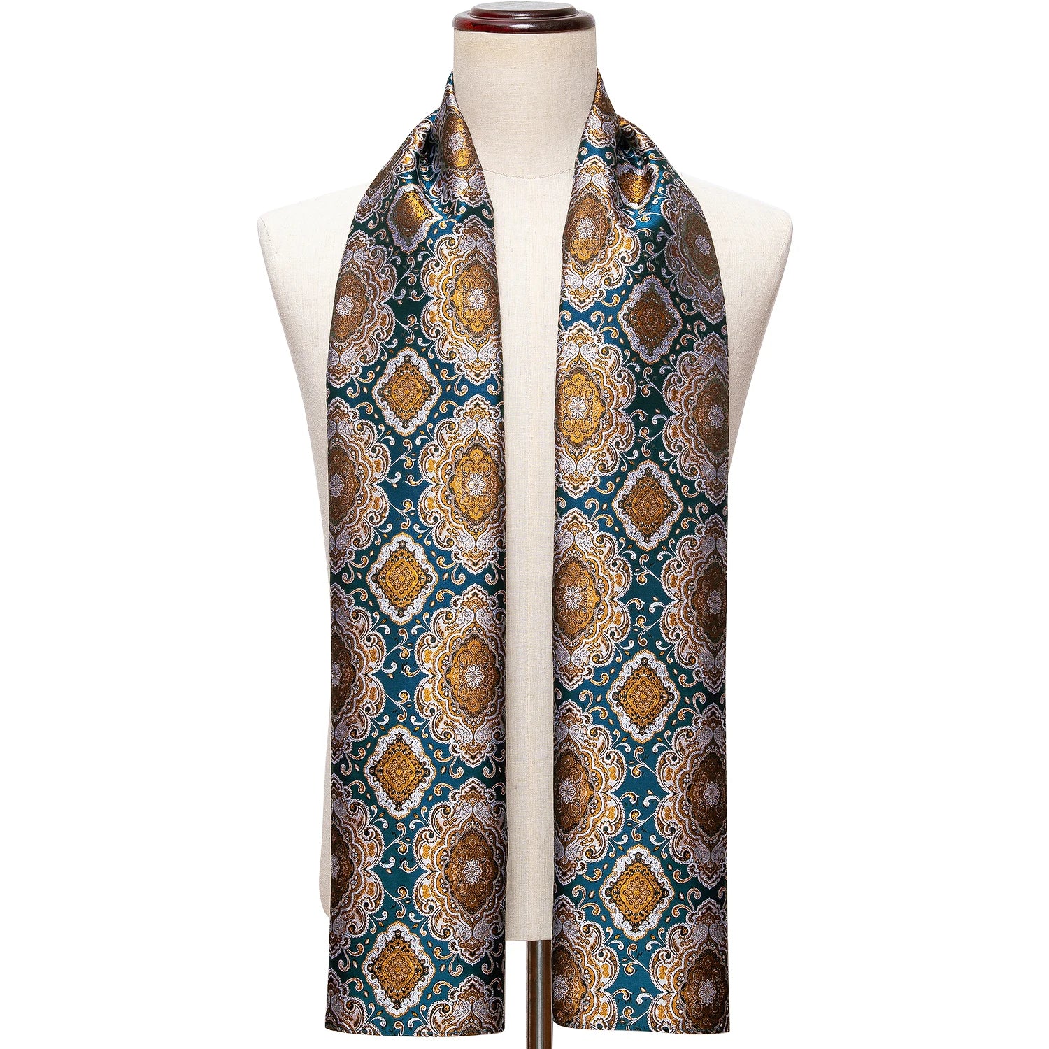 Barry.Wang Jacquard Silk Scarf &ndash; Elegant Floral Paisley Design