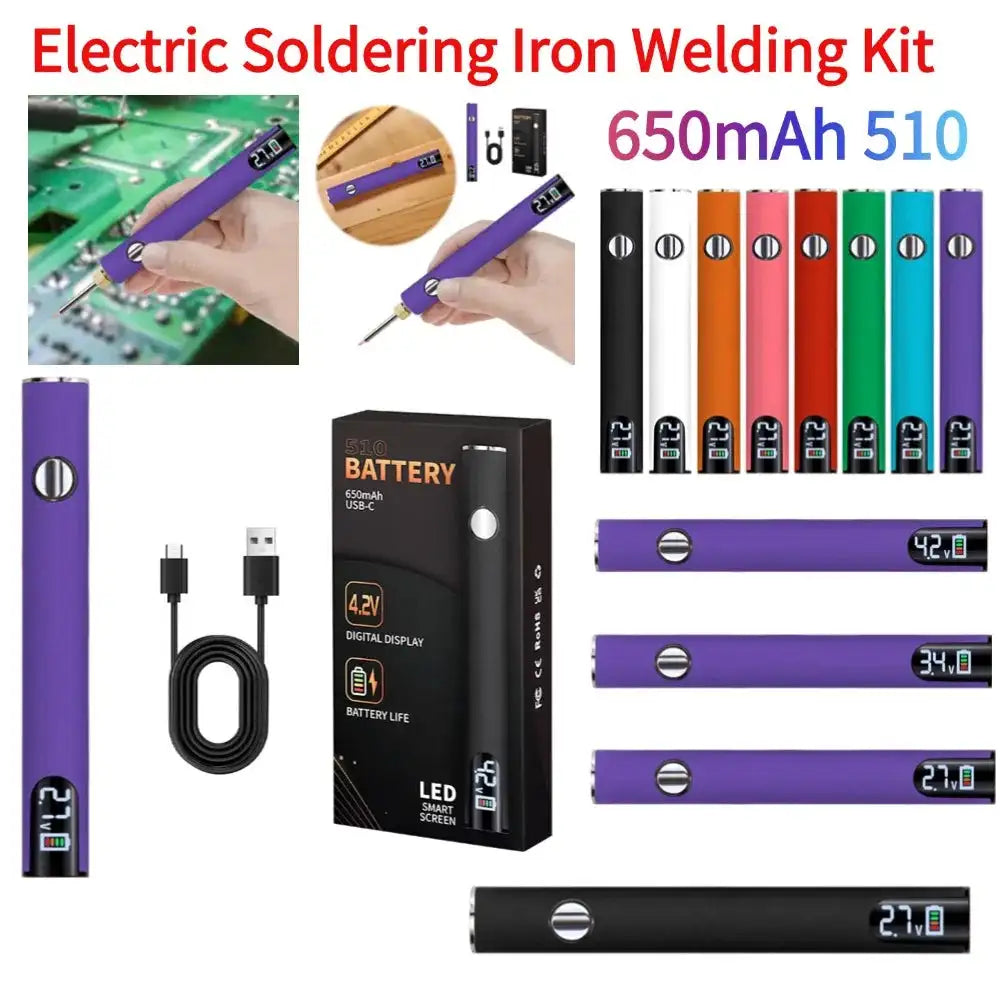 650mAh 510 Thread Pen Soldering Kit Adjustable Voltage