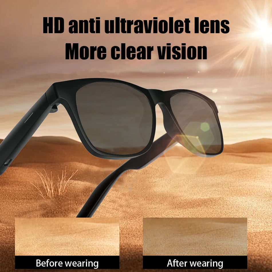 LAXASFIT Occhiali da sole intelligenti Bluetooth Anti Luce Blu