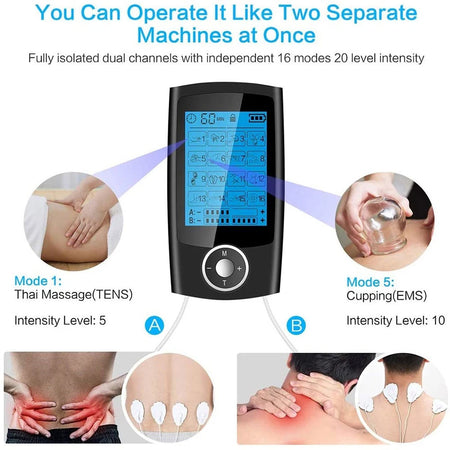 TENS Unit 16 Modes EMS Muscle Stimulator for Pain Relief and Relaxation