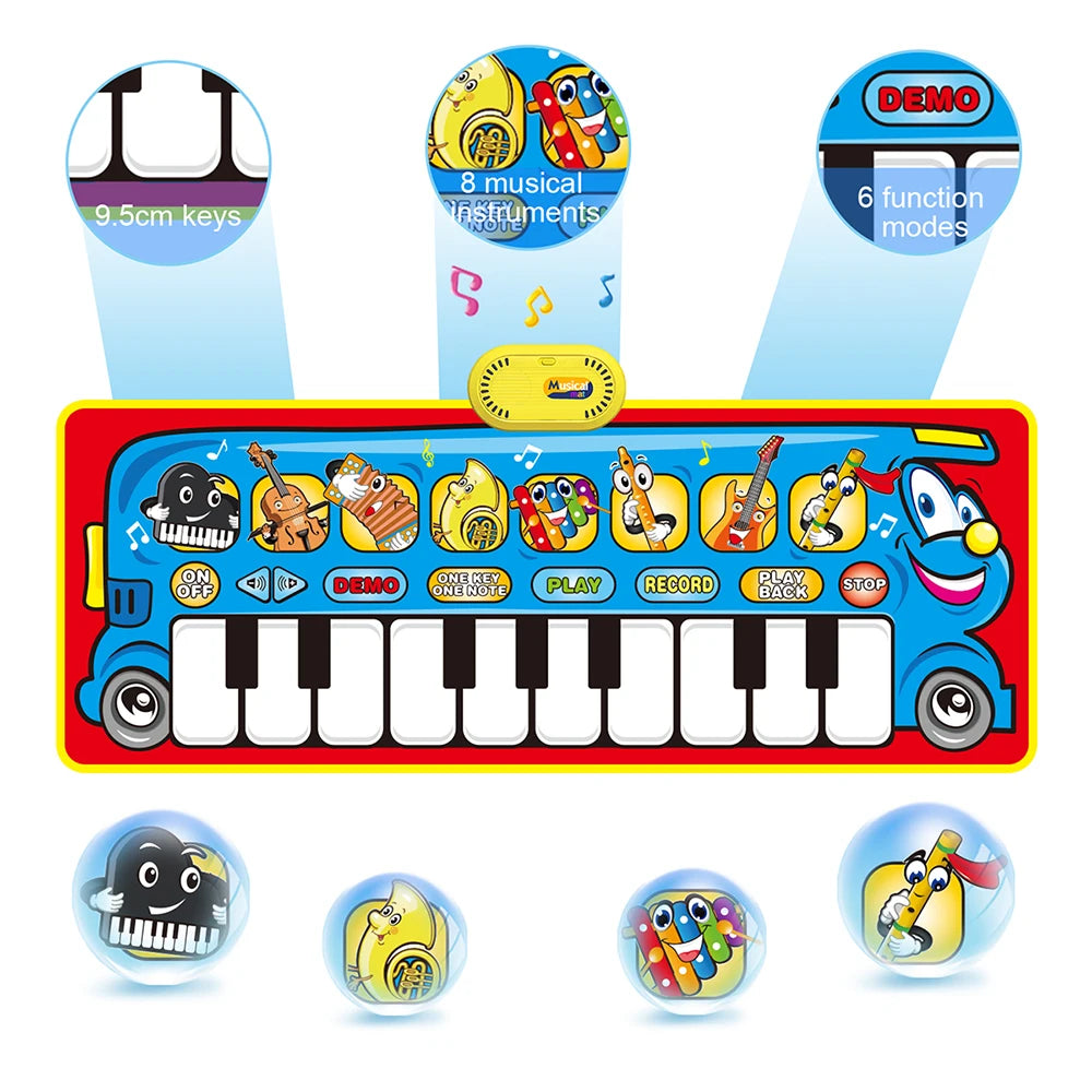 Cartoon Musical Mat Keyboard Piano &ndash; Educational and Interactive Play for Kids