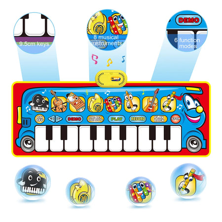 Cartoon Musical Mat Keyboard Piano &ndash; Educational and Interactive Play for Kids