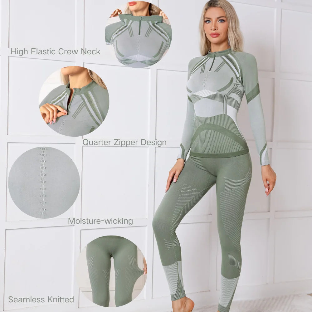 Anfilia Women Ski Thermal Underwear Sets &ndash; Moisture-Wicking