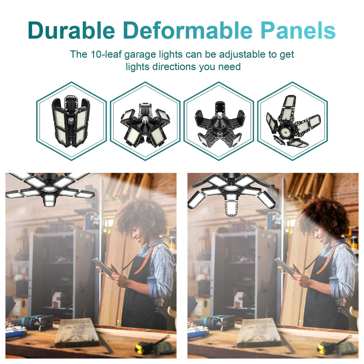 LED Garage Light 5 8 10 Adjustable E27 E26 &ndash; Ultra Bright