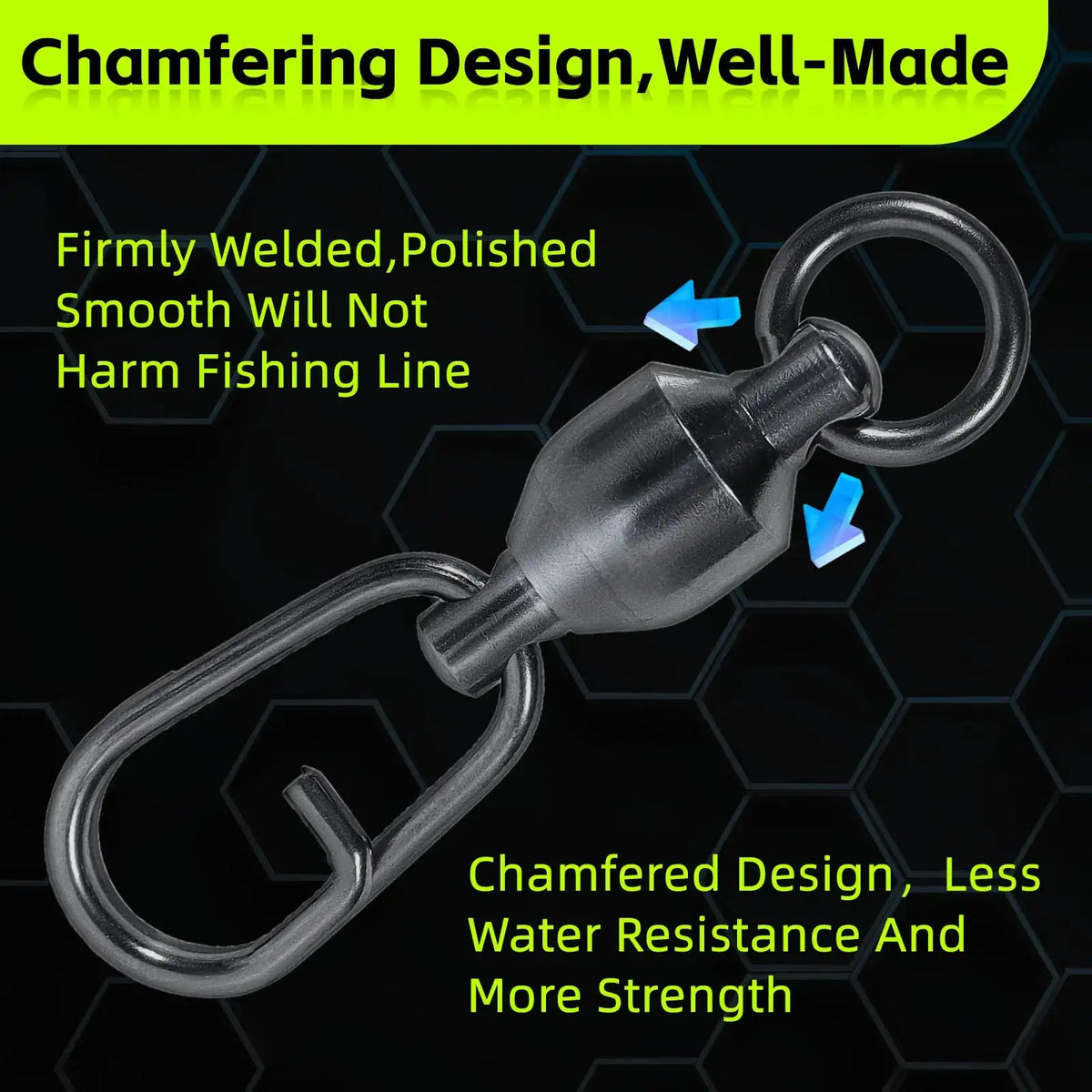9KM Snap Swivels Ball Bearing Lure Connectors Saltwater
