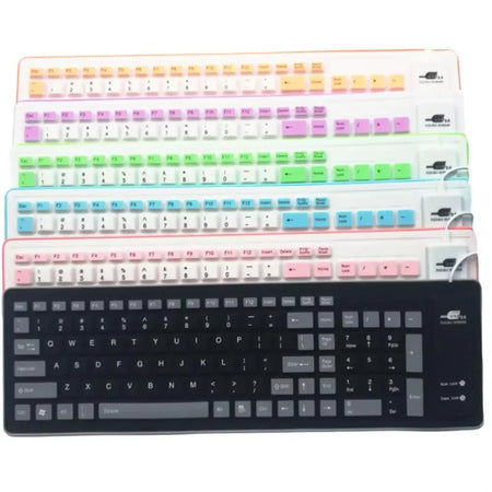 Portable Silicone Roll Up Keyboard &ndash; Ultra Quiet Waterproof