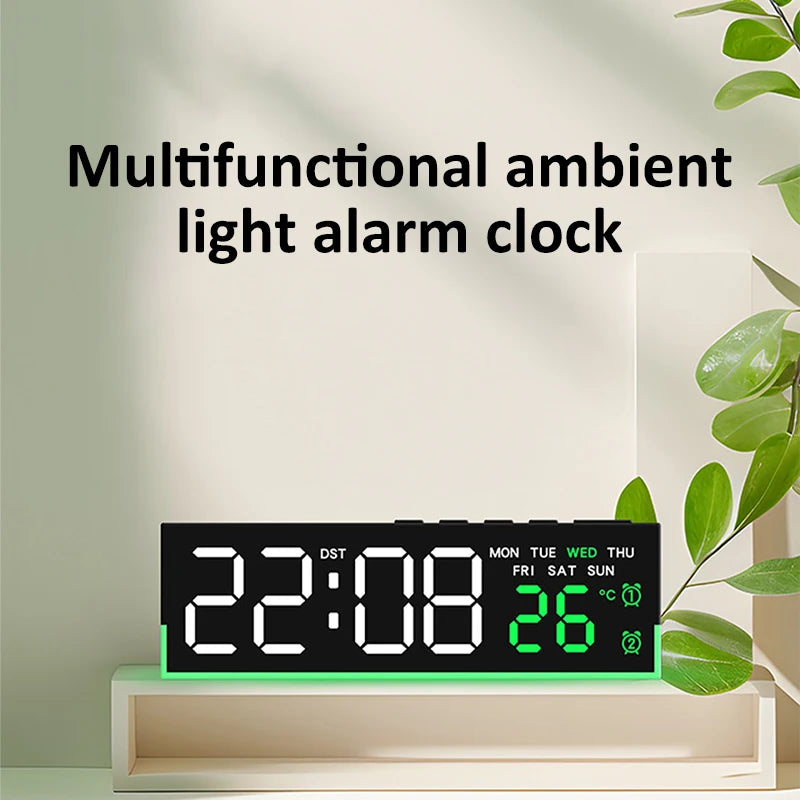 Digital LED Alarm Clock &ndash; Dual Alarm with Mood Lighting