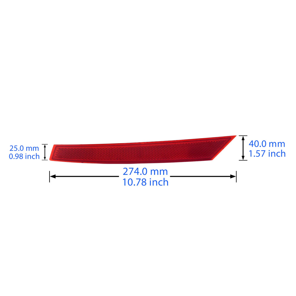 Lentilă reflector pentru bara de protecție spate stânga pentru SEAT Ibiza KJ1 2017-2021, înlocuire directă roșie