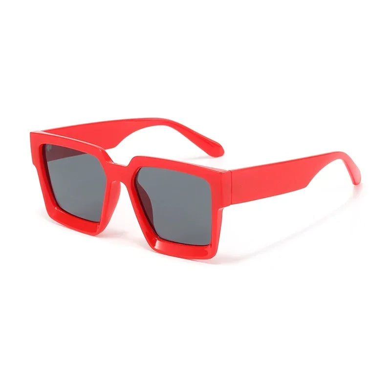 Fahion Vintage Square Sunglasses &ndash; Unisex Retro UV400 Red
