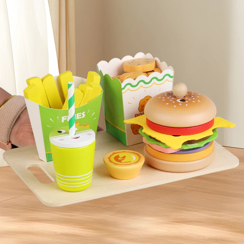 Kids Kitchen Playset &ndash; Wooden Pretend Food For Kids