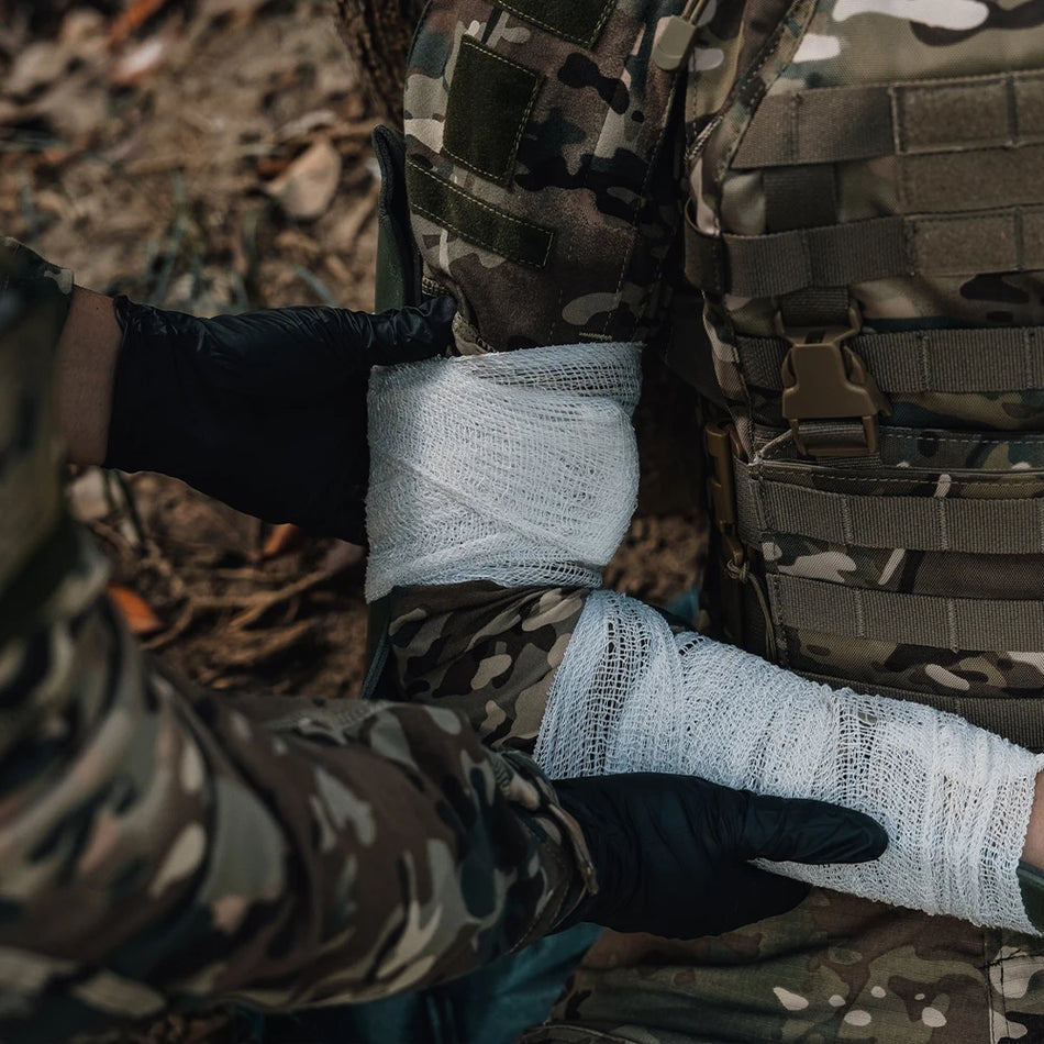 Rhino Elastic Crepe Bandage 12 Pieces First Aid Kit Gauze