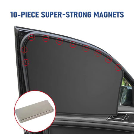 Magnetic Car Window Sun Shade Set - Portable Heat Insulation Covers