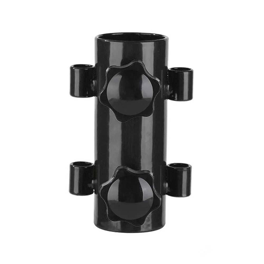 Adjustable Stainless Steel Tent Awning Rod Bracket for Outdoor Adventures black