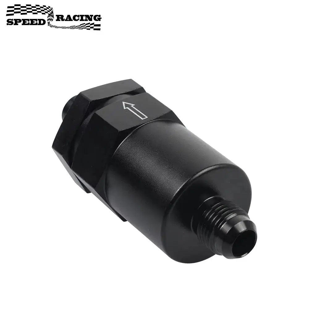 Aluminum 6AN Black Billet Inline Fuel Filter 30 Micron by InterCyprus Trading Ltd