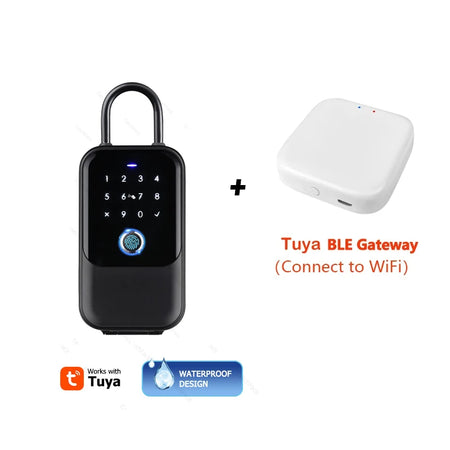 IP65 Wall Mount Key Box K6 &ndash; Fingerprint Access App Control TUYA with HUB