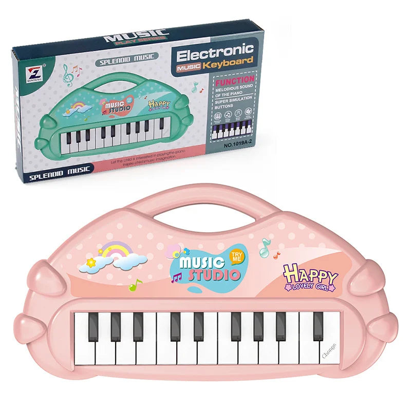 13-Key Children's Electronic Keyboard Toy - Educational Music Instrument for Early Development Gifts Pink A