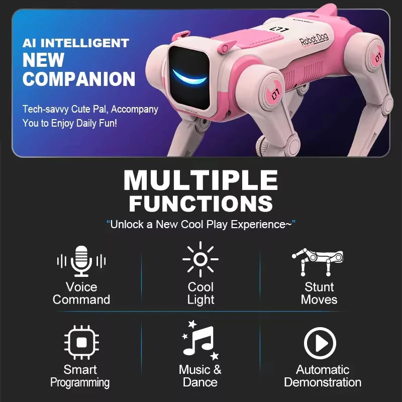 AI Remote Control Robot Dog With Voice Command And Dance Moves