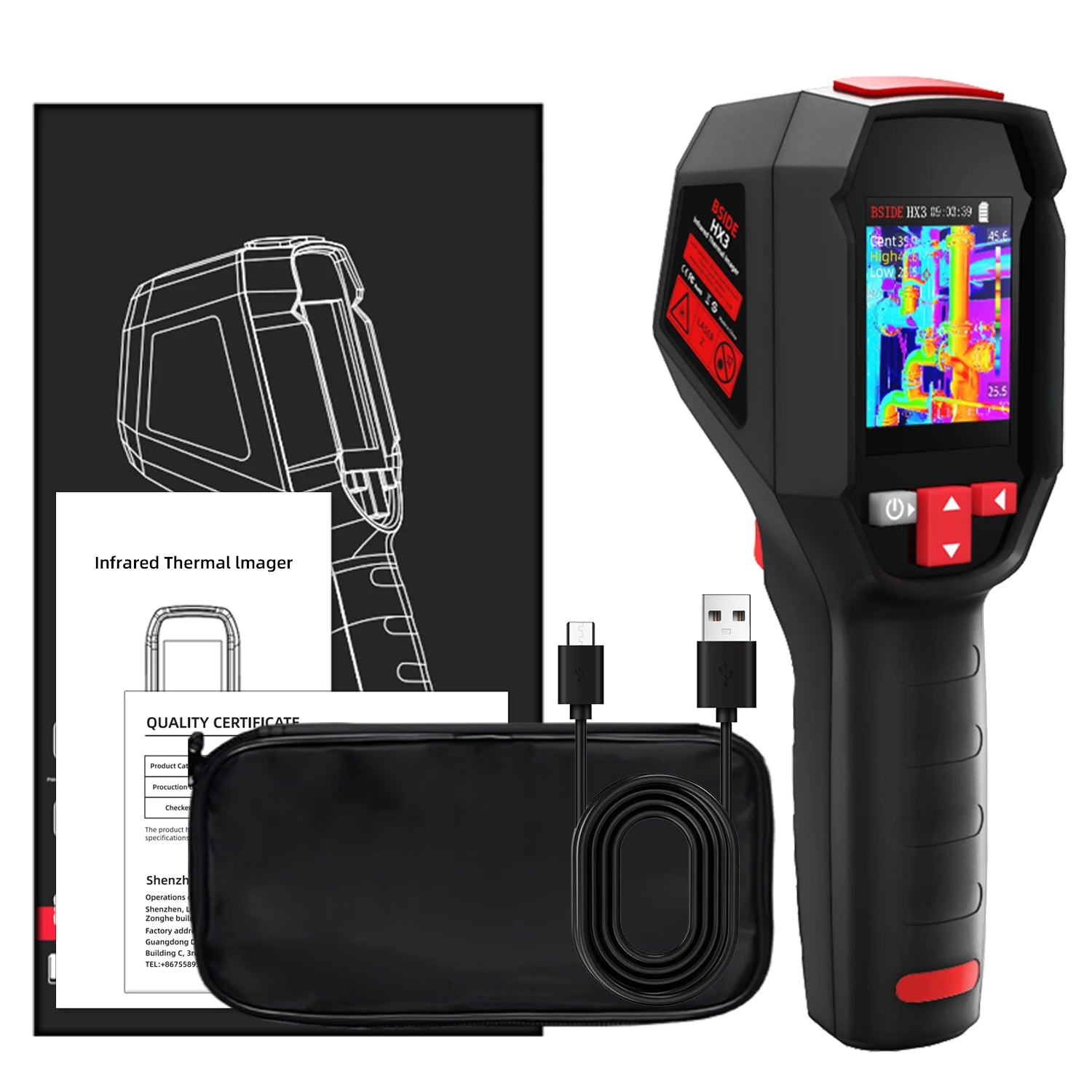BSIDE HX3 Thermal Camera &ndash; High Resolution 240x240 IR HX3 / CHINA