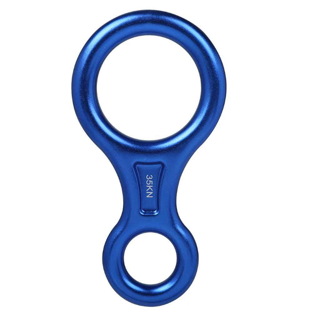 Figure 8 Small Climbing Descender Rappel Rings Outdoor Mountaineering Equipment Camping Portable Outdoor Elements Blue / CN (Origin)